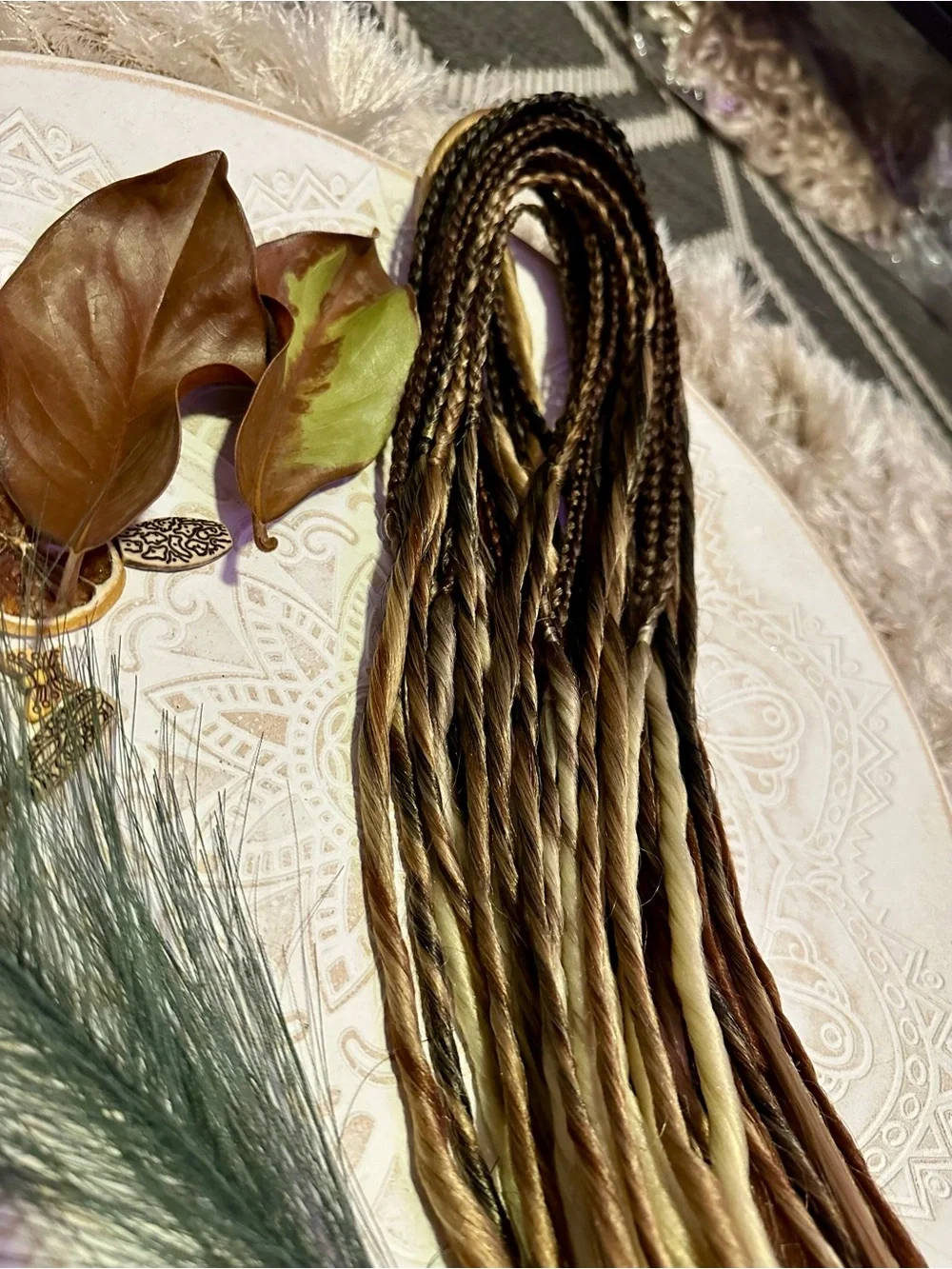 Blonde to Dark Brown Ombre Braided Extensions